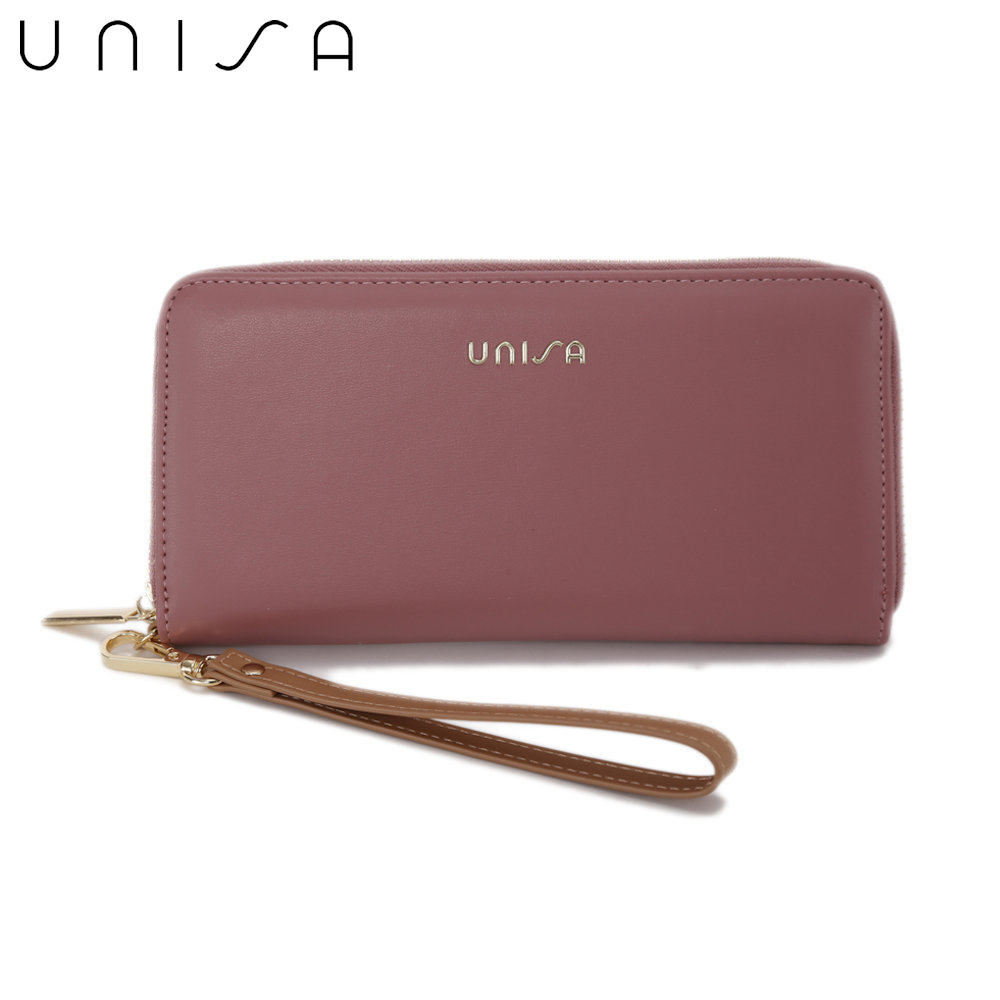 UNISA Faux Leather Ladies Long ZipUp PursePurple